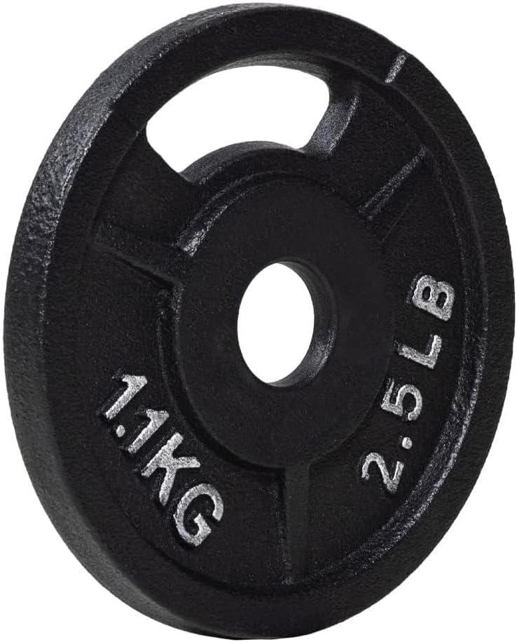 Fitvids قرص وزن من الحديد الزهر بقطر 2 إنش للأولمبي و1 إنش للمعيار لتدريب القوة ورفع الأثقال، متوفر بأوزان متعددة - Image 4